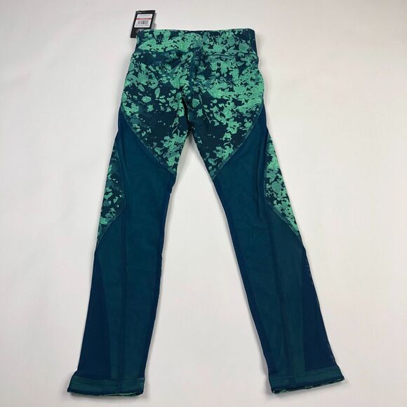 Under Armour NWT XS (Actual 22W 24.5L) Green Athletic Legging Mesh Pants - Picture 1 of 8